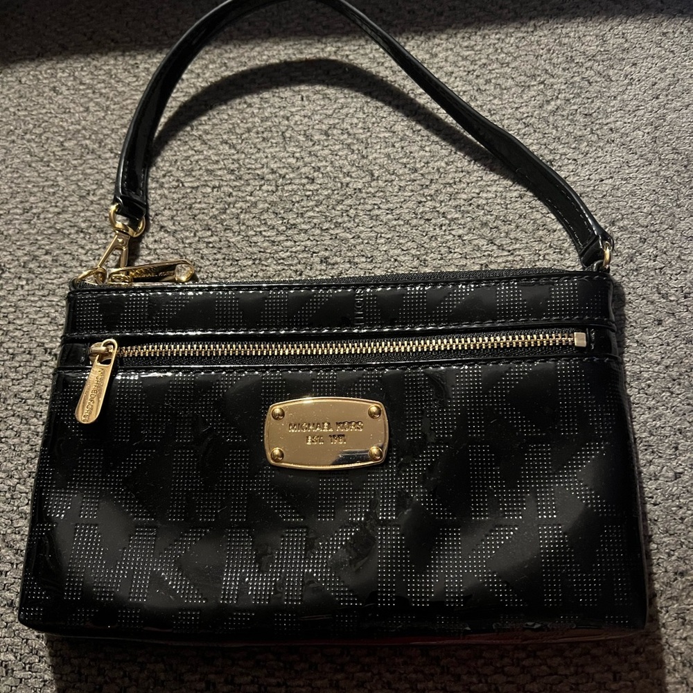 Michael Kors black wristlet